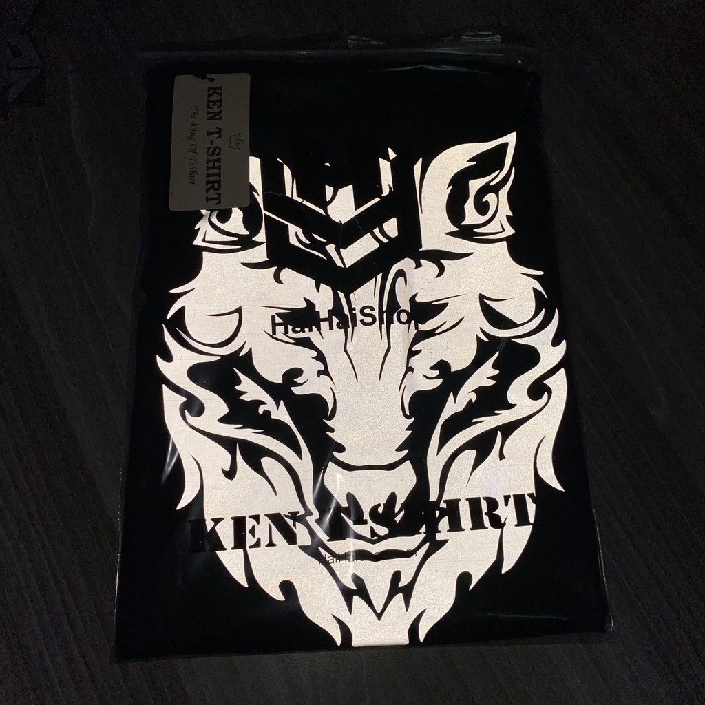 Áo Thun Phản Quang Chó Sói Hoa Văn Cotton 75%,Form Rộng Unisex,Nam Nữ Đẹp Ken T-Shirt. | BigBuy360 - bigbuy360.vn