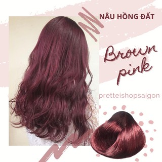 [kèm Trợ Nhuộm+Ủ tóc] Kem Nhuộm Tóc Màu HỒNG ĐẤT- Không Tẩy