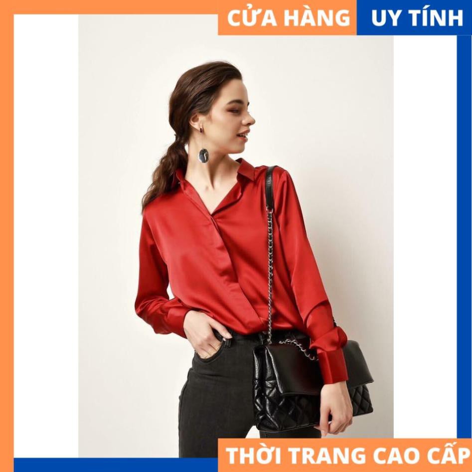 Áo sơ mi phi bóng tay dài phong cách [HÀNG CAO CẤP]