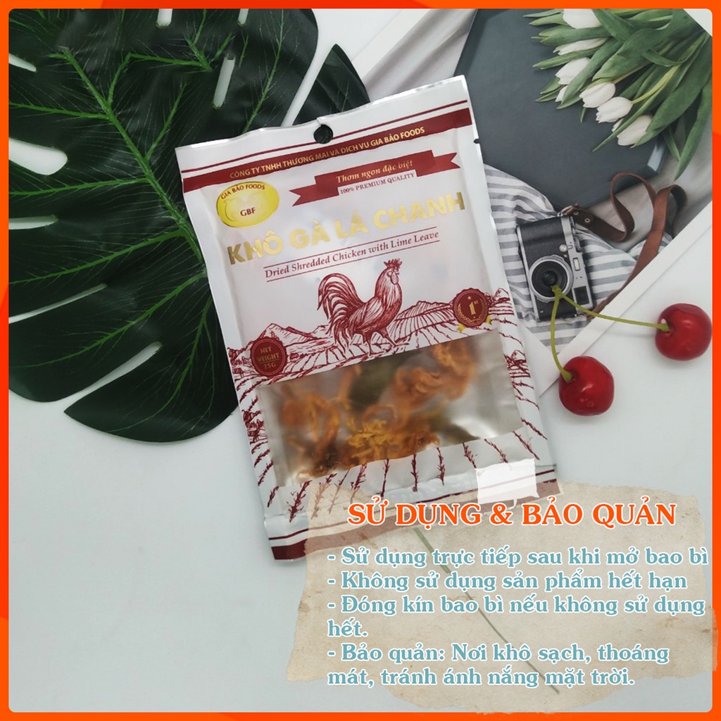 Khô gà lá chanh loại 1 gói 50g, gà khô lá chanh đồ ăn vặt Torao Food | BigBuy360 - bigbuy360.vn