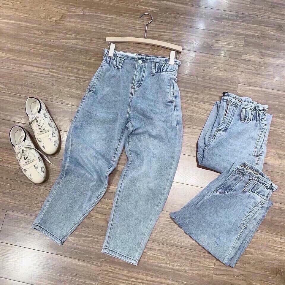 QUẦN JEAN CHUN LOẠI ĐẸP CHẤT VẢI BÒ XỊN XÒ DÁNG BAGGY THỜI TRANG BANAMO FASHION QUẦN JEAN CẠP BÈO 861 | WebRaoVat - webraovat.net.vn