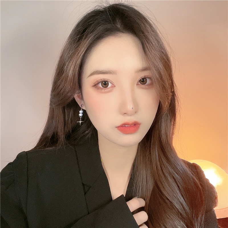 Khuyên Tai Bạc Đính Ngọc Trai Nhân Tạo Thiết Kế Thời Trang Mới