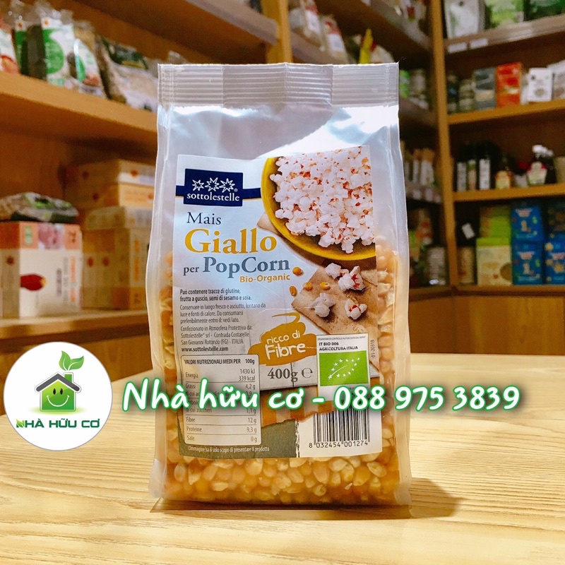 Ngô nổ bỏng hữu cơ SOTTOLESTELLE 400g/200g/100g - Date:27/7/2024 - Nhà hữu cơ