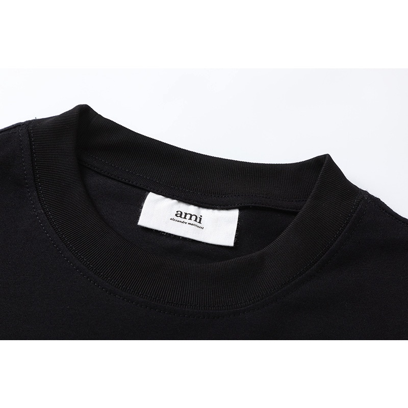 ❤❀  ❤ Áo Thun Cotton Tay Ngắn Dáng Rộng Thêu Hình Trái Tim Thời Trang Cho Nam Và Nữ