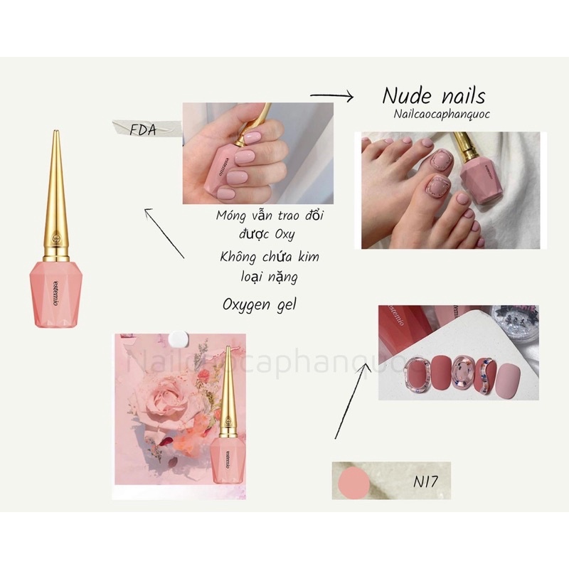 [Byshop93] Sơn gel cao cấp Estemio Hàn Quốc tone màu nude ( giá lẻ 1 chai)