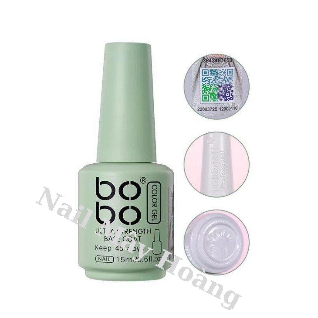 Base top Bobo - gel liên kết, top phủ bóng, cứng móng, top lì chính hãng