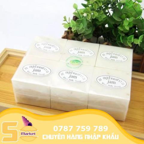 Lốc 12 cục Xà phòng cám gạo thái lan Jam Rice Milk Soap | BigBuy360 - bigbuy360.vn