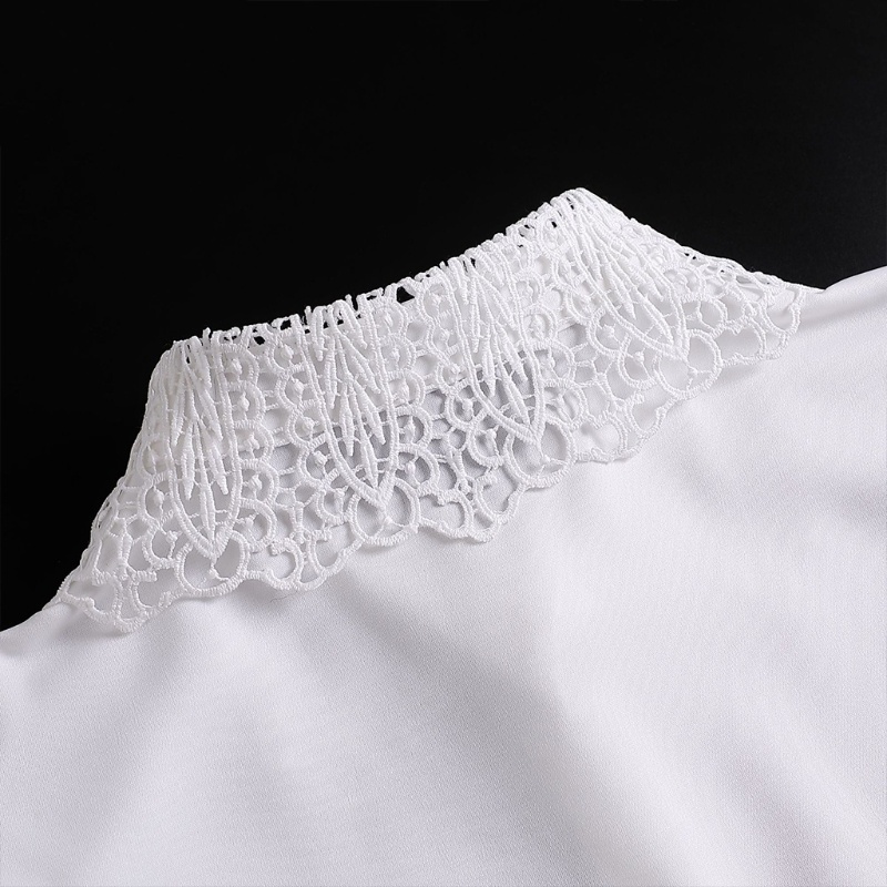 Cổ áo sơ mi giả phối ren thêu họa tiết màu trắng thời trang cho nữ
 | BigBuy360 - bigbuy360.vn