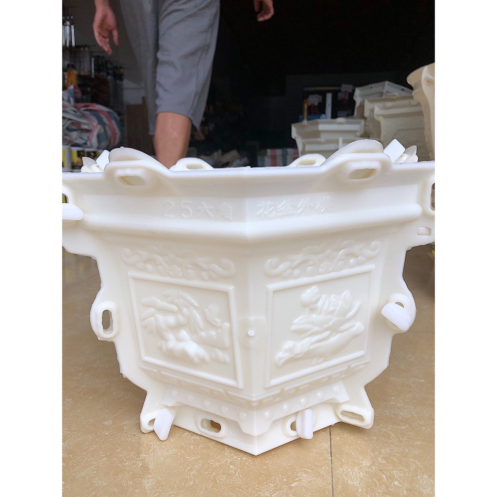 Khuôn lục giác 25 : khuôn đúc chậu cảnh nhựa ABS mini , bonsai