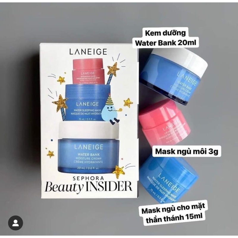 Set 3 món mini Laneige Gift Sephora - Hàn Quốc