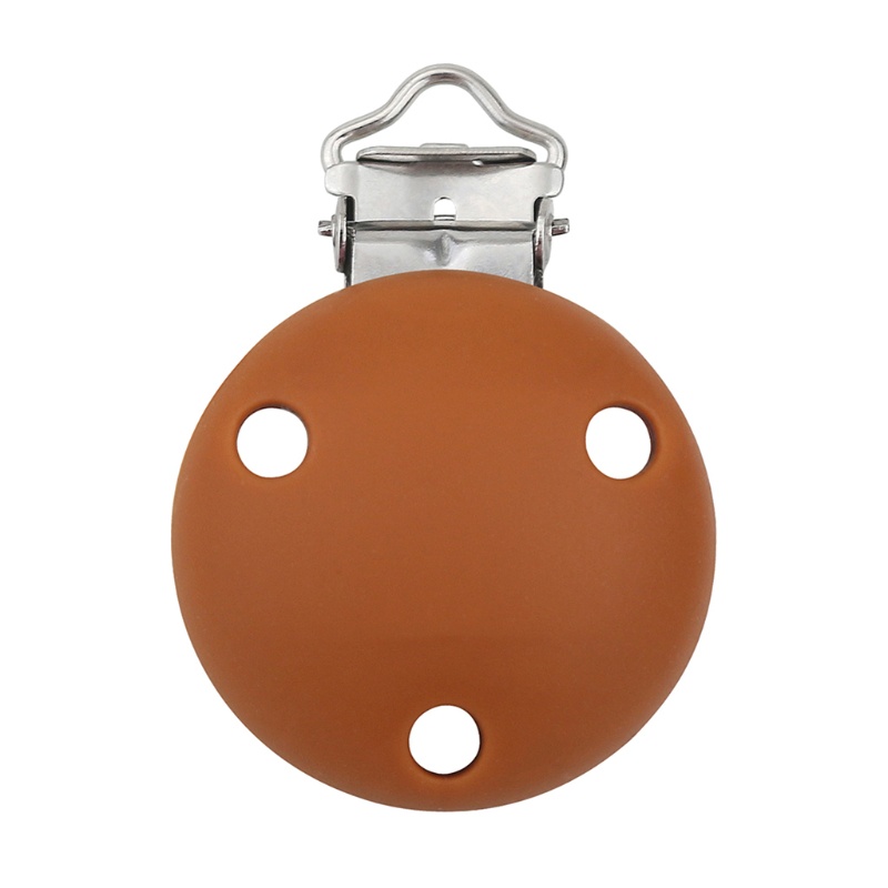 Kẹp Giữ Núm Vú Giả Hình Tròn Bằng Silicone An Toàn Dành Cho Trẻ Sơ Sinh