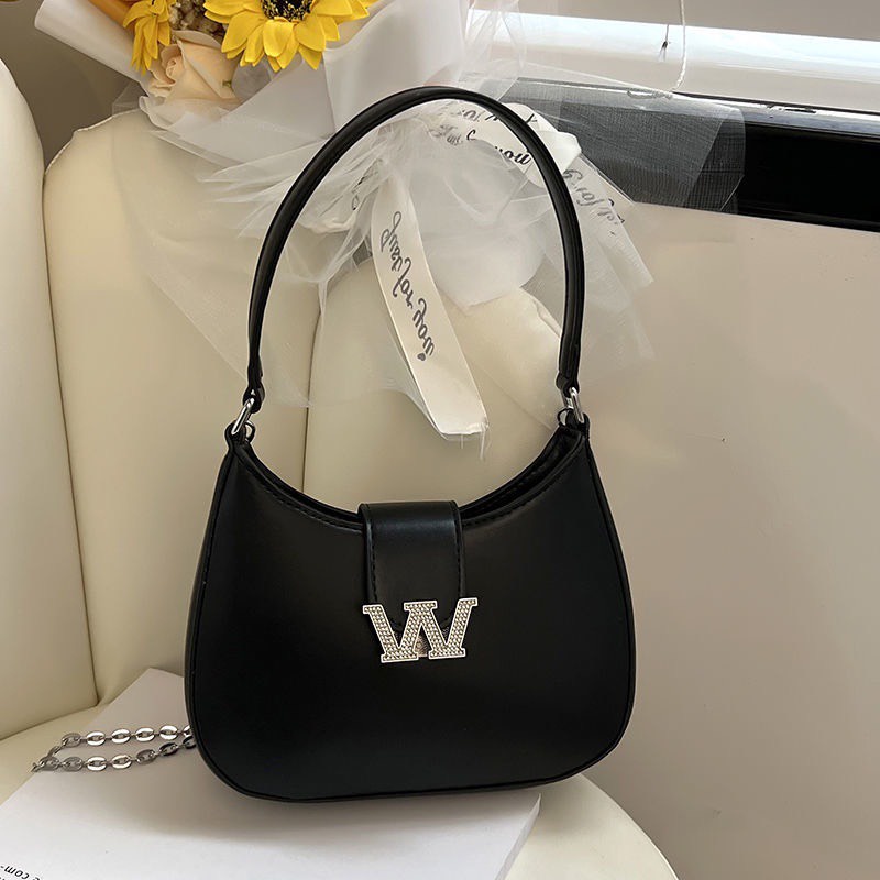 FREE SHIP Túi W-ang W dáng bầu kẹp nách da trơn mịn 2 size 15cm và 20cm shopduyencuong
