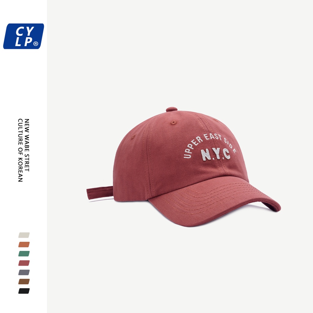 Mũ lưỡi trai họa tiết chữ thêu N.Y.C nhiều màu sắc cho nam nữ