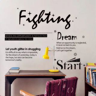 Decal dán tường Fighting . Start . Dream