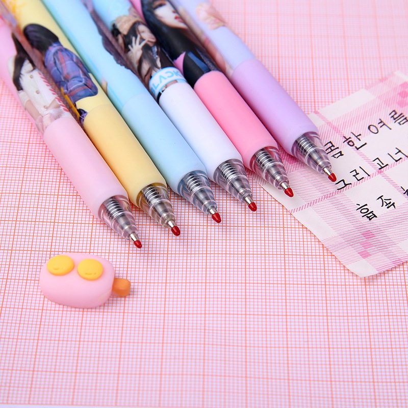 Bút Bi Viết Hàn Quốc Bút Bấm Hình Blackpink - Bút Bi Nước Học Sinh, Sinh Viên Văn Phòng Mực Đen
