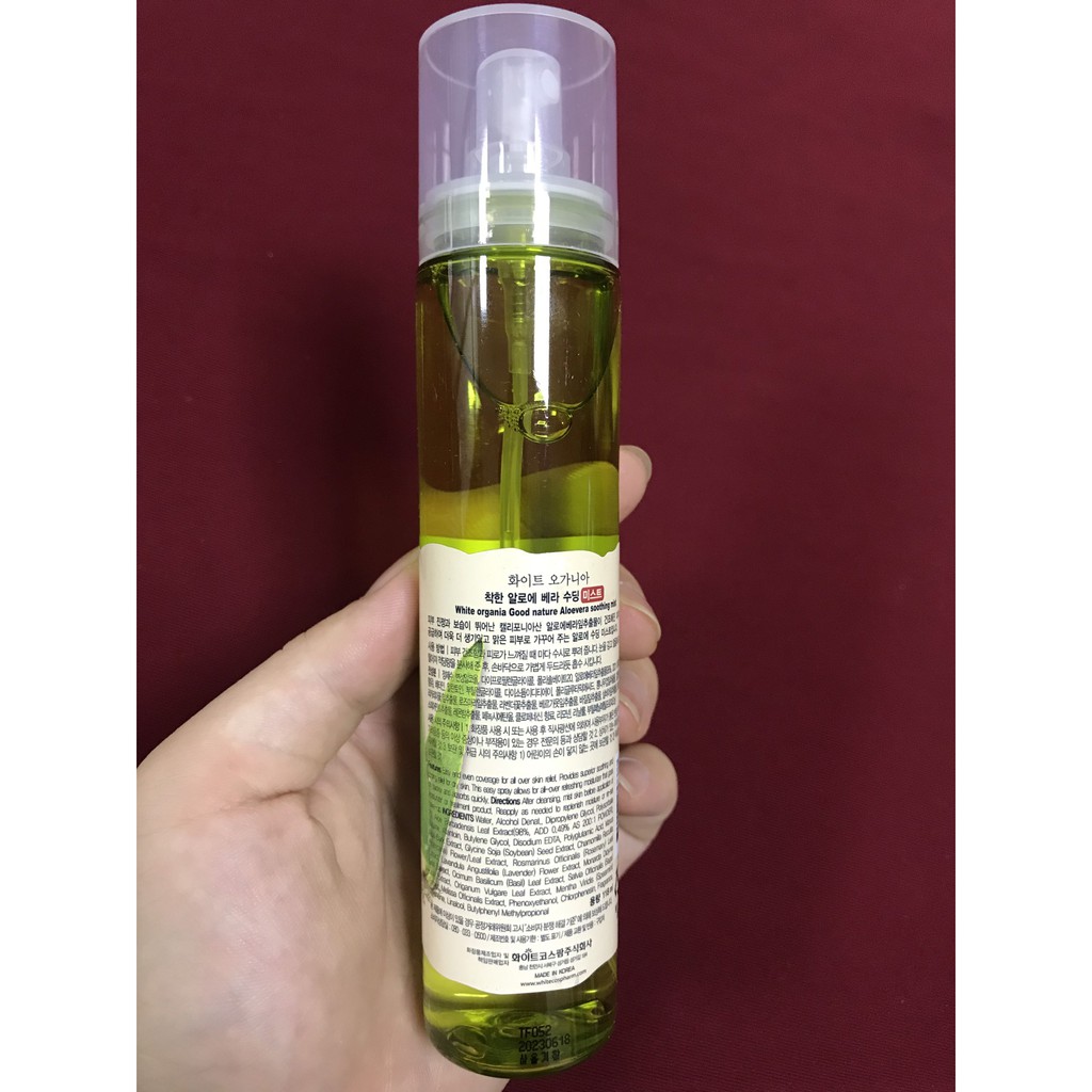 [SALE] [CAM KẾT 100% CHÍNH HÃNG] Xịt Khoáng Nha Đam Aloe Vera Soothing Mist 98% Hàn Quốc