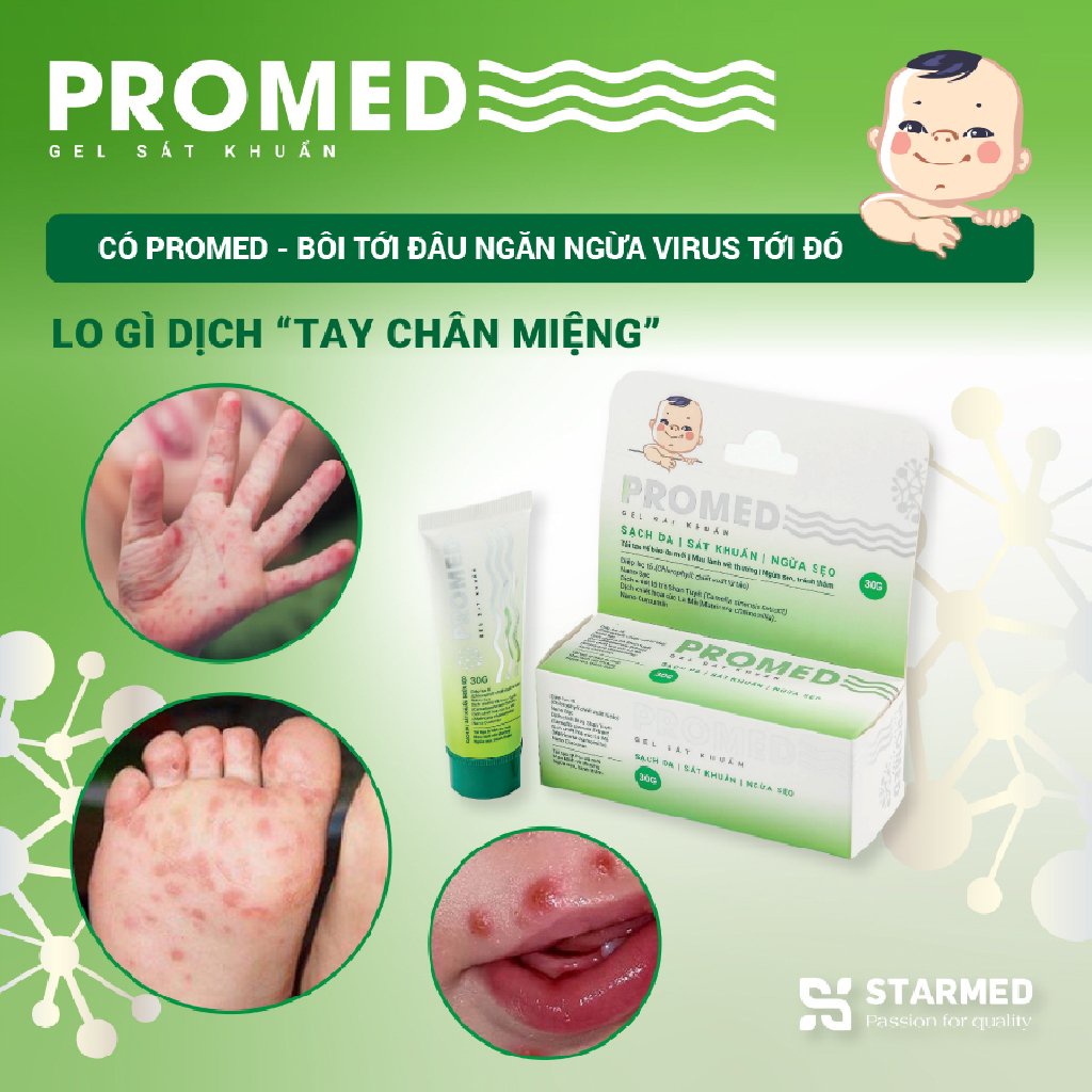 Kem Bôi Kháng Khuẩn PROMED Kem Bôi Hăm Tã, Côn Trùng Đốt, Ngừa Sẹo An Toàn Cho Bé Hộp 30g