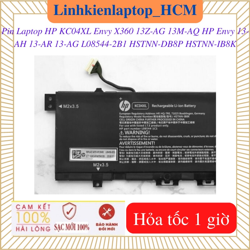 Pin HP KC04XL- Pin laptop HP Envy X360 13Z-AG 13M-AQ HP Envy 13-AH 13-AR 13-AG L08544-2B1 HSTNN-DB8P HSTNN-IB8K