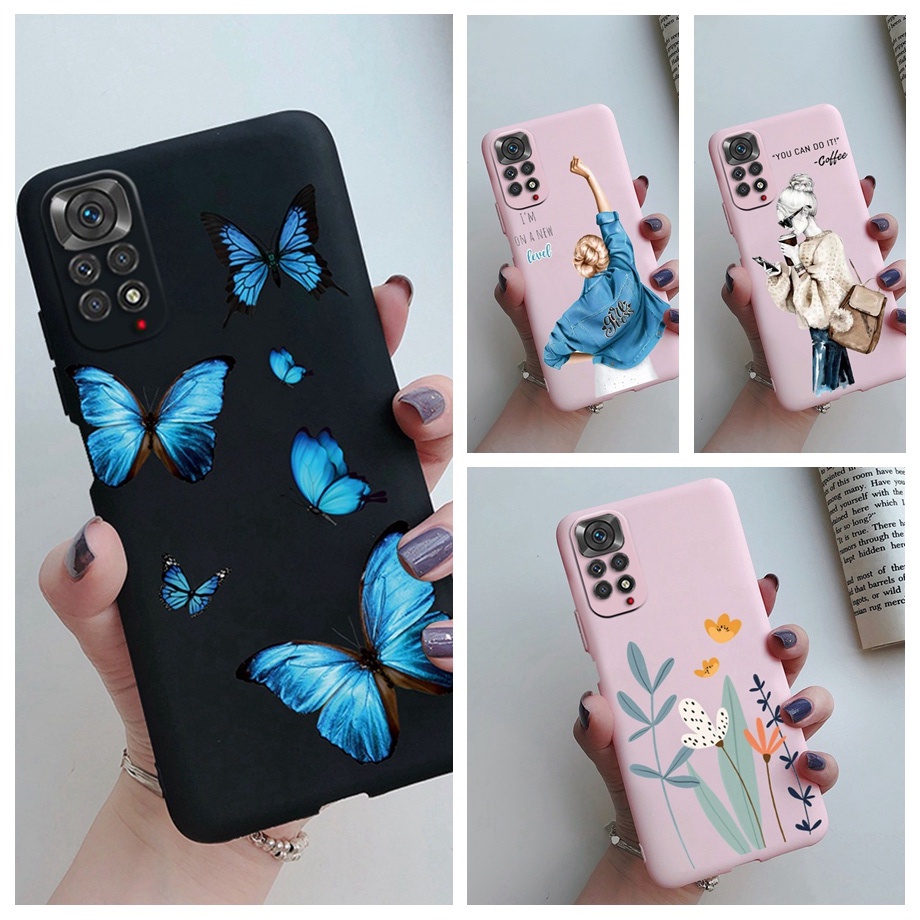 Ốp Điện Thoại TPU Dẻo Họa Tiết Hoa Bướm Sang Trọng Thời Trang Cho Xiaomi Redmi Note11 Note 11 PRO 4G 5G