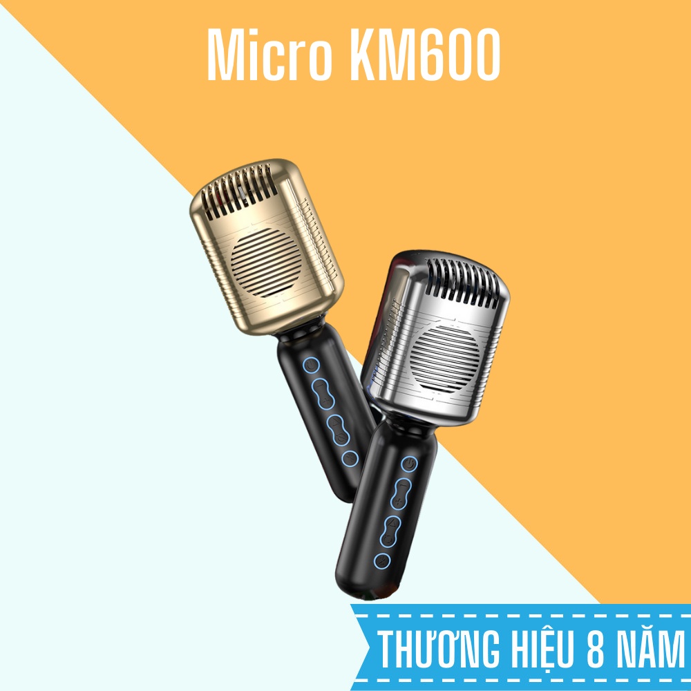 Mic hát bluetooth kèm loa Micro KM600