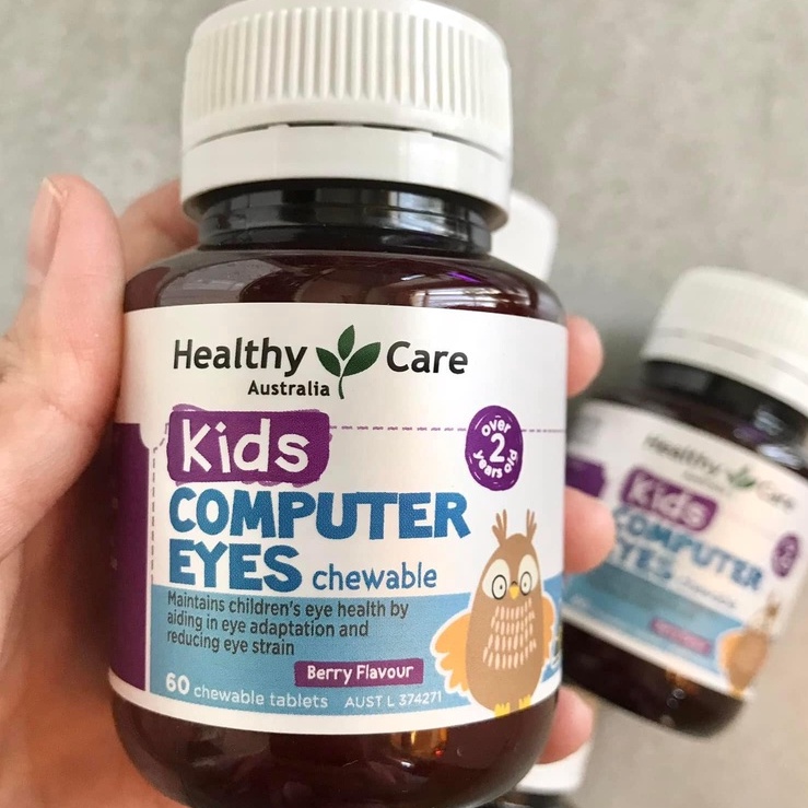 [Mẫu Mới] Viên bổ mắt cho bé Healthy Care Kids Computer Eyes 60 viên của Úc