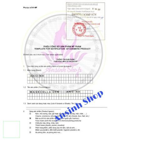 1kg mặt nạ collagen vàng sâm handmade