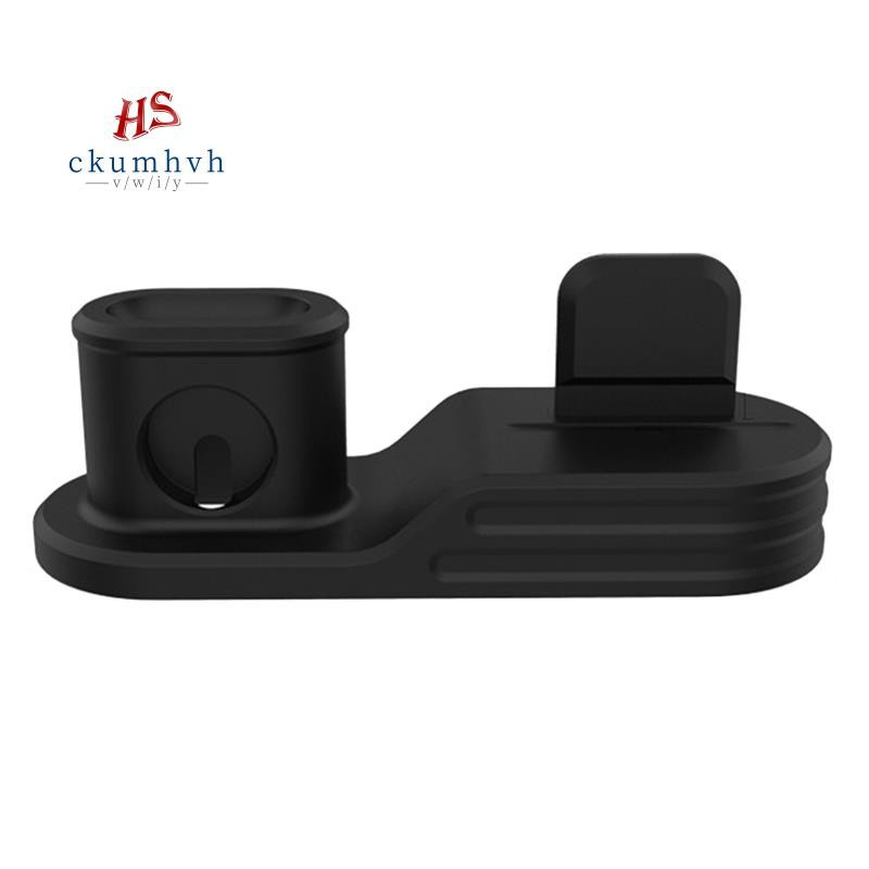 Đế Sạc Không Dây 3 Trong 1 Qi Cho Iphone 12 11 Pro Xs Max X Xr 8 Apple Watch Airpods Pro 2