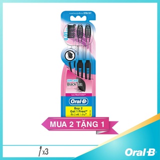 Vỉ 3 Bàn Chải Đánh Răng Oral-B Tinh chất Trà đen/Trà xanh
