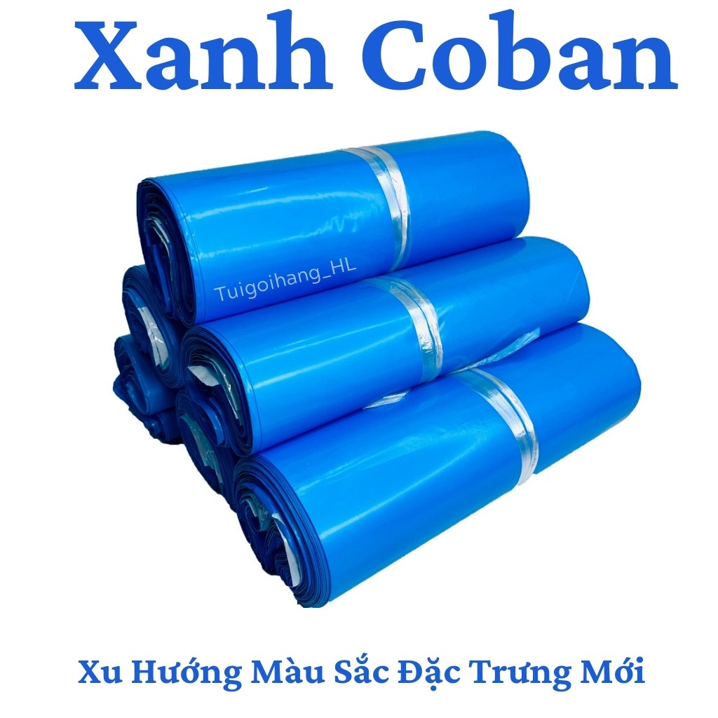 Túi Gói Hàng Màu Xanh Coban In Chữ Thank You Size 17x30 Cao Cấp TUIGOIHANGHL