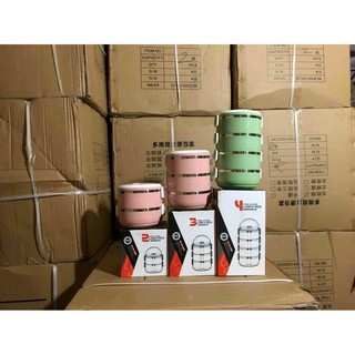 Hộp Đựng Cơm Cặp Lồng Cơm Giữ Nhiệt Lúa Mạch Ruột Inox (𝑮𝒊𝒂 𝑫𝒖̣𝒏𝒈 𝑻𝒖𝒂̂́𝒏 𝑻𝒂̀𝒊)