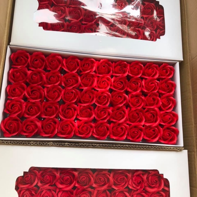 hộp 50 bông hoa sáp 3-4 lớp hàng loại 1