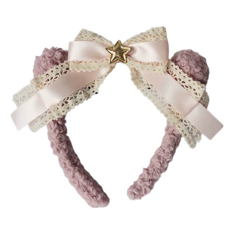 Băng Đô Tai Gấu Bông Hóa Trang Lolita