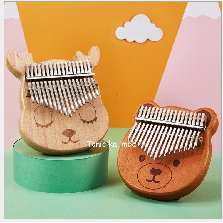 [BST BYLA] Đàn kalimba 17 phím gỗ Đàn hương hình Gấu và Thỏ siêu cute BYLA-M150