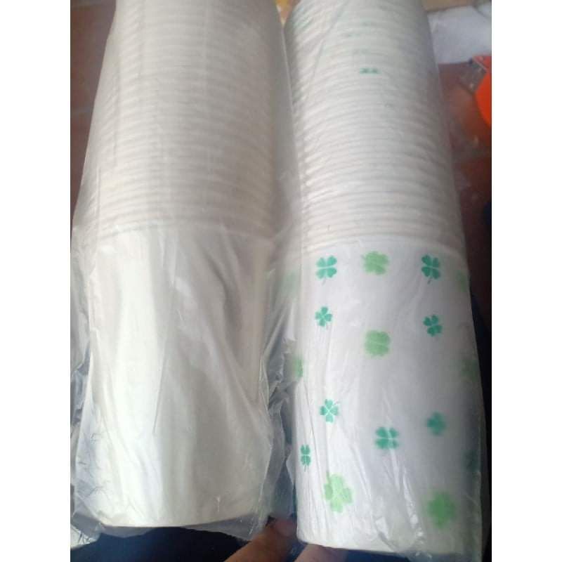25 cốc giấy 400ml kèm nắp