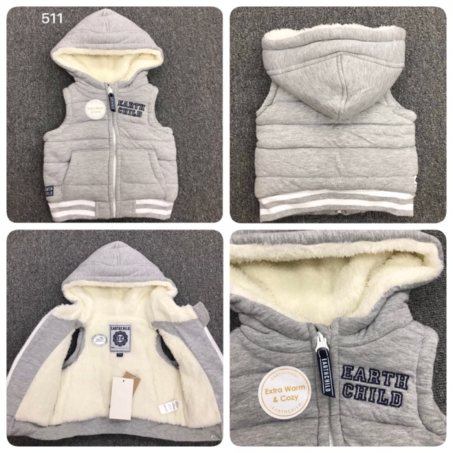 Áo gile nỉ lông sz 3-24M