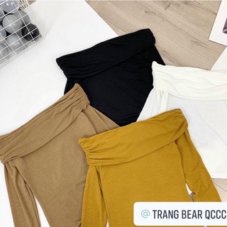 áo trễ vai cotton thun co giãn