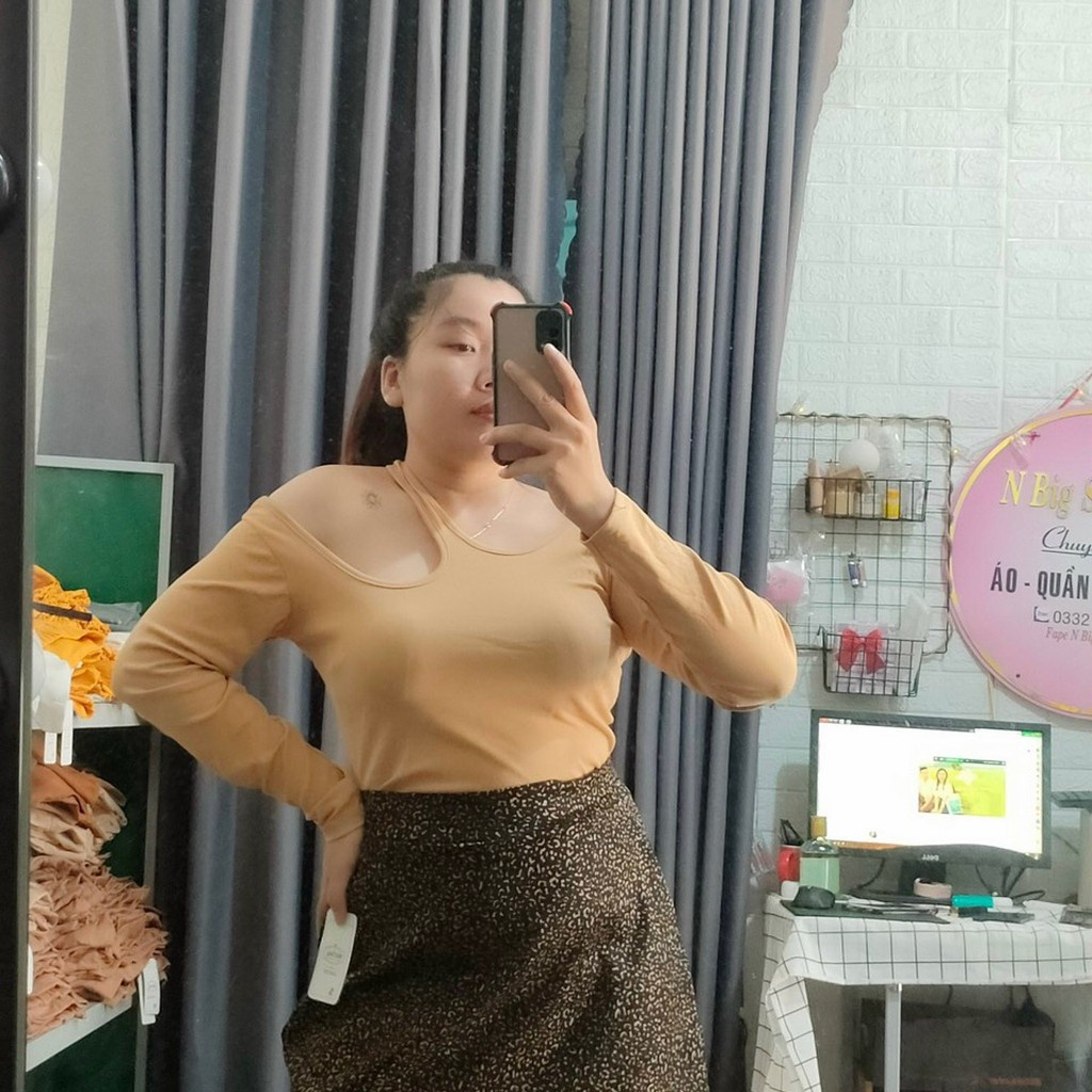 Chân Váy Beo BIGSIZE NỮ Chất Kaki Xuất Khẩu Co Dãn thoải mái, Size ngoại cỡ, 60-95 kg-Bigsize Cô Nhỏ