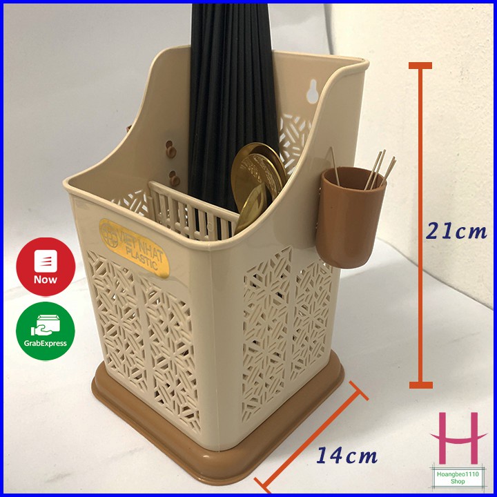 Ống đũa vuông nhựa treo tương Việt Nhật - nhiều màu