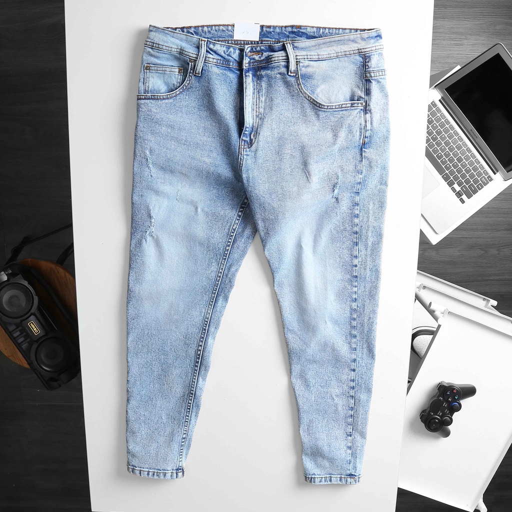 (bigsize) QUẦN JEAN NAM BIGSIZE thời trang 85 - 135kg - rách, wash âm dương 123, 124