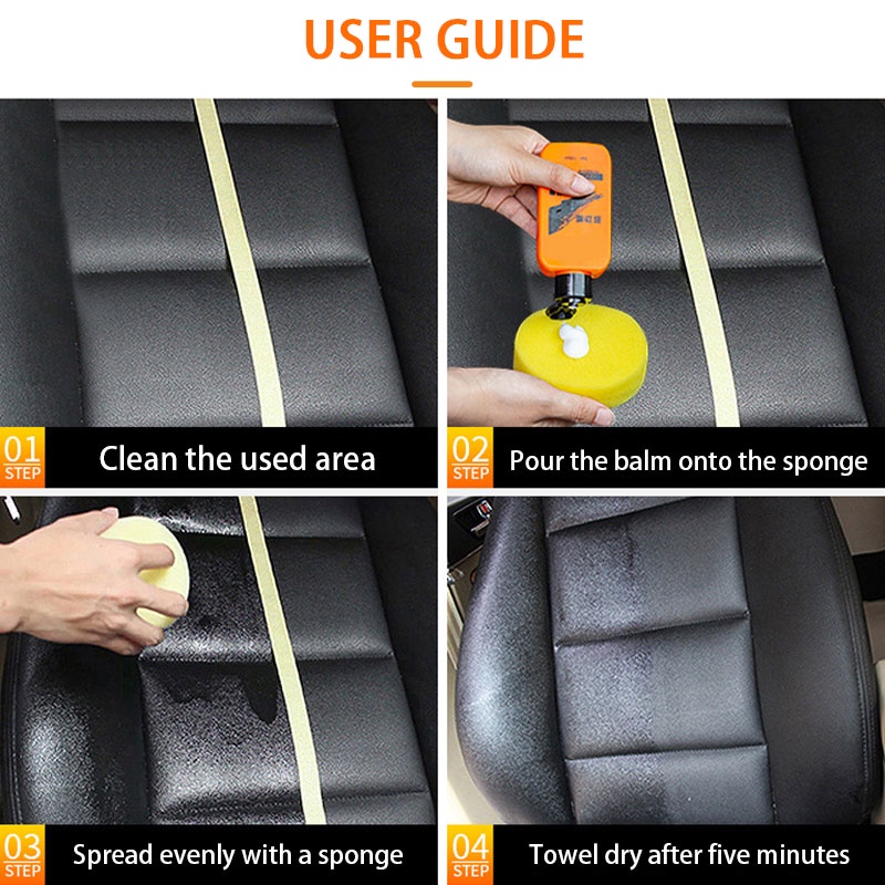 Kem phủ đánh bóng phục hồi da SEAMETAL sáp nano làm sạch xe hơi 120ml