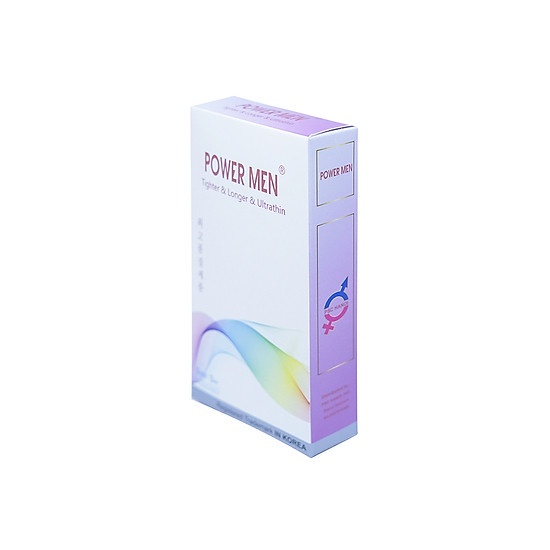 Bao cao su Powermen Tighter & Longer & Ultrathin Ôm sát, Siêu mỏng, Kéo dài Power men size nhỏ Hộp 12 chiếc