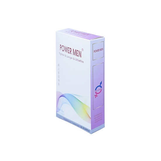 Bao cao su Powermen Tighter & Longer & Ultrathin Ôm sát, Siêu mỏng, Kéo dài Power men size nhỏ Hộp 12 chiếc (TSU12)