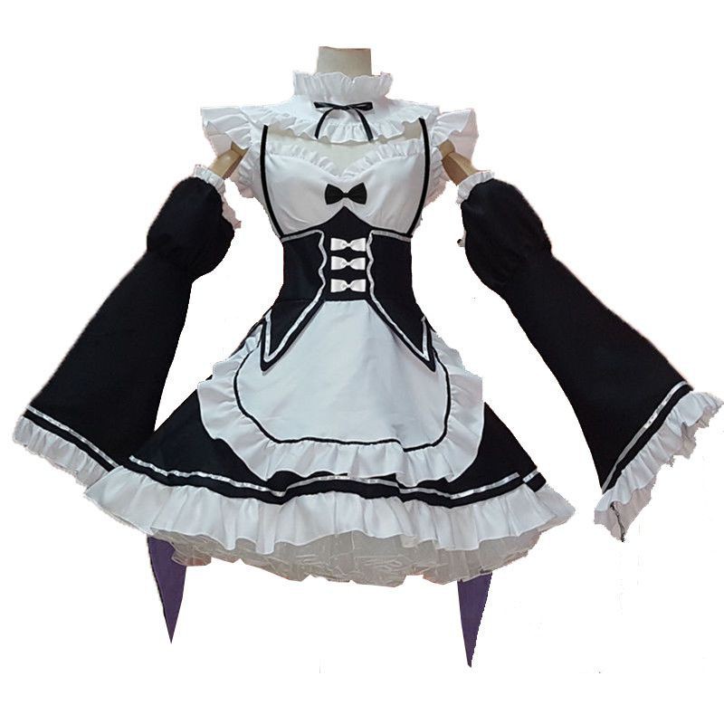 Re:Zero Kara Hajimeru Lsekai Seikatsu Twins Dre Costume Ram/Rem Maid Cosplay