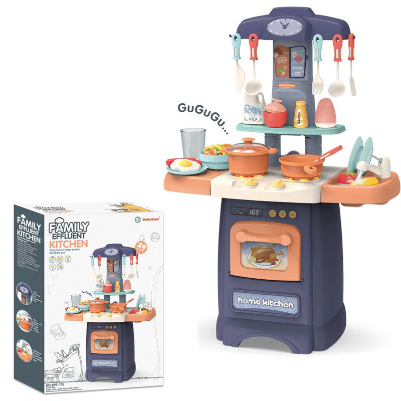 [Mã LIFETOYS1 giảm 30K đơn 99K] Bộ bếp nấu ăn đồ chơi có khả năng nấu kệ rủa chén bơm được nước Bằng Nhựa ABS