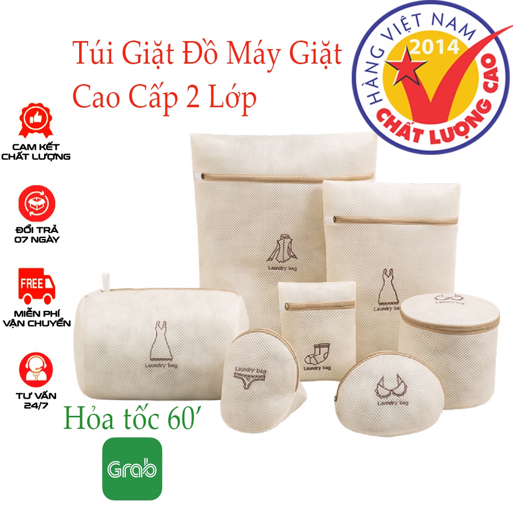 Túi giặt đồ máy giặt cao cấp 2 lớp dày dặn - túi lưới giặt quần áo,áo ngực,quần lót,có khóa kéo chắc chắn (Hàng Cao Cấp) | BigBuy360 - bigbuy360.vn