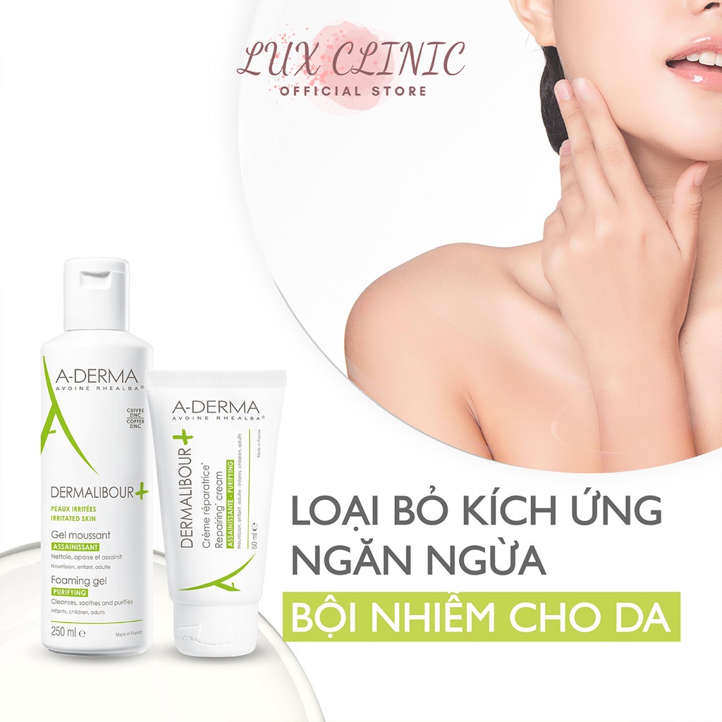 Kem dưỡng phục hồi và làm dịu da A-Derma Dermalibour Caprylic Repairing Cream 15ml/50ml