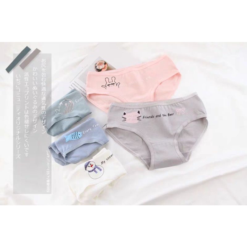 [CHE TÊN 100%] Quần Chíp Người Tuyết LA22 Quần Lót Nữ Cute Chất Cotton Quảng Châu Cao Cấp Xịn Đẹp La.an Store