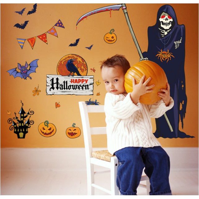 Decal trang trí tường - Halloween Thần Chết
