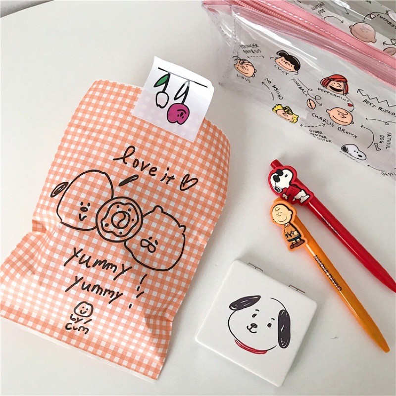 Túi giấy kraft màu cam dùng để đựng kẹo, gói quà( tặng kèm sticker khi mua 5 cái)