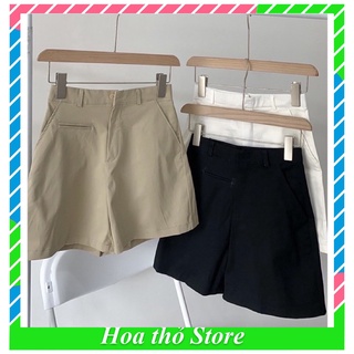 Quần Short Kaki Lưng Cao túi cơi cho Nữ m835